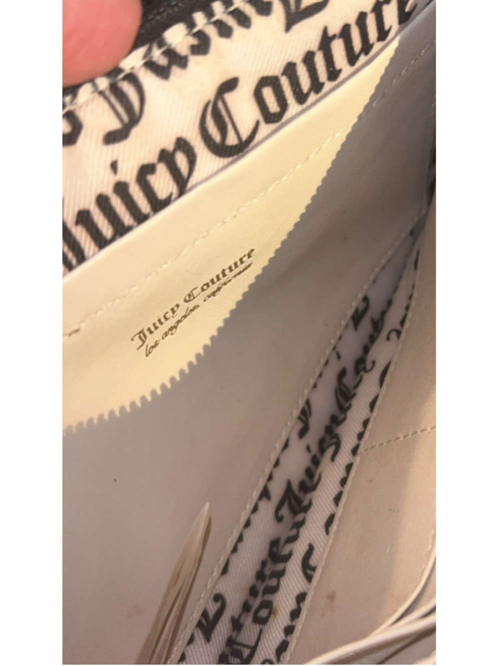 Women's Juicy Couture Wristlet Clutch One Size Black White - Picture 4 of 5